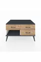 Commode Kronos 3 tiroirs Pierre de Lune-Anthracite/Pin