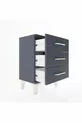 Comodino Arges a 3 Cassetti Antracite-Antracite