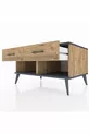 Commode Kronos 2 tiroirs Pin-Anthracite/Pin