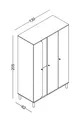 Chambre d'enfant Sofia (Armoire 3 portes + Lit simple + Bureau)