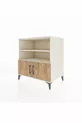 Commode Kronos 3 étagères 2 portes Pierre de lune-Pin