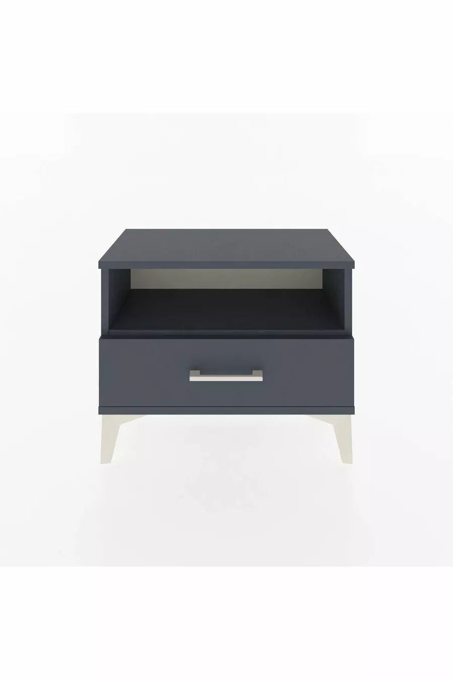 Arges Commode Single Shelf Single Drawer Anthracite-Anthracite