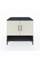 Commode Kronos 2 étagères 2 portes Anthracite-Pierre de lune
