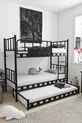 Chambre d'enfant jeune avec lit superposé et lits en métal Zambak