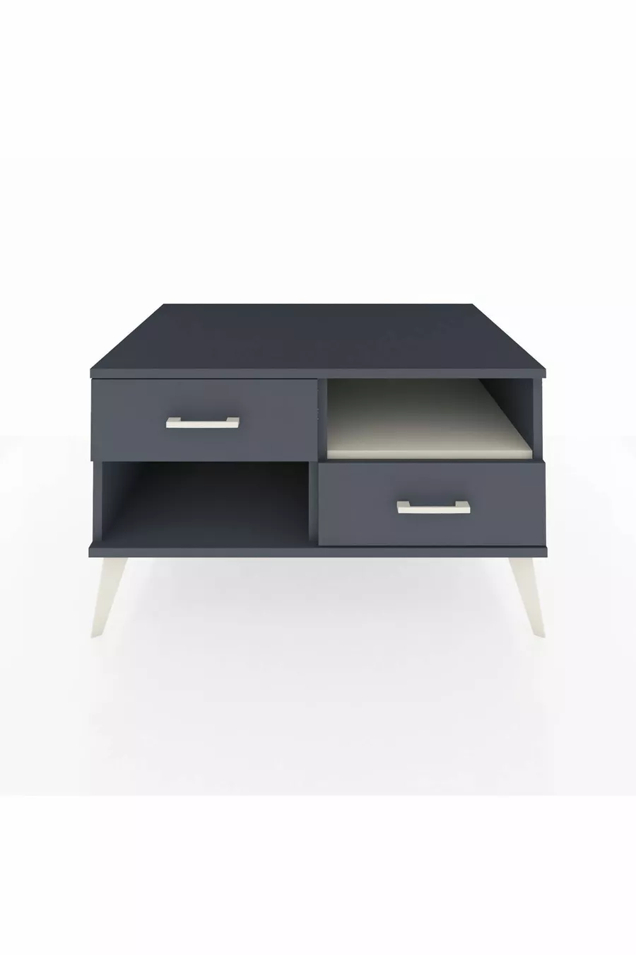 Kronos Dresser Single Shelf 2 Drawers Anthracite-Pebble/Anthracite