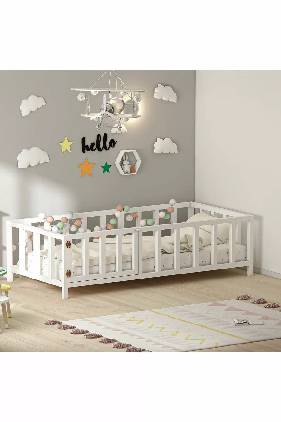 Troy Montessori Bed with White Door *