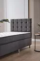 Ensemble de base et tête de lit Vienza pour une personne, anthracite, lot de 2