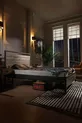 Двуетажно метално легло Ариане с дървени ламели за двойно легло, черно (ДЪРВЕНИ ЛАМЕЛИ)