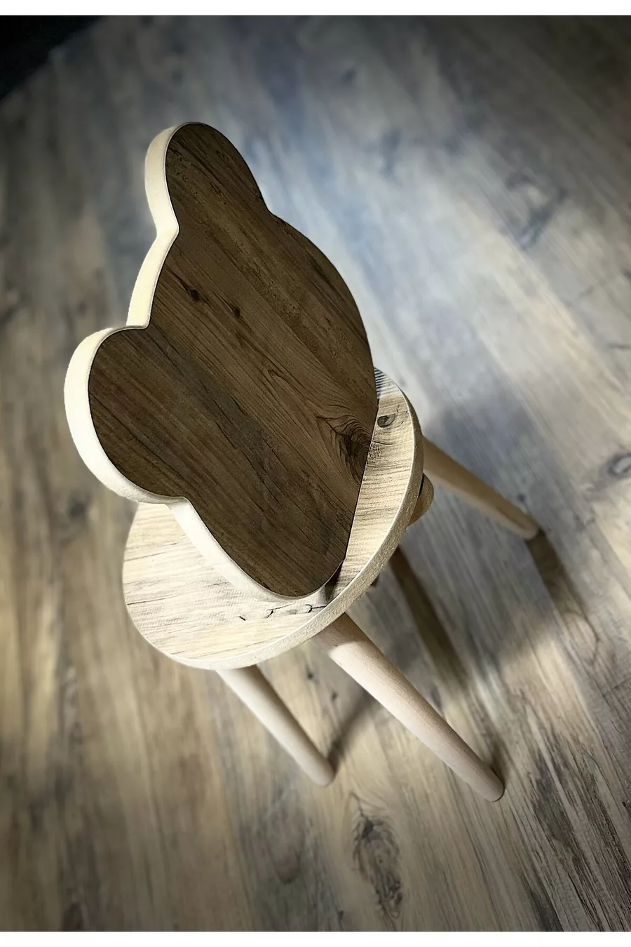 Tabouret Chaise à Thème Animal Panda en Pin