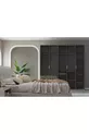 ENSEMBLE DE CHAMBRE PANDOR NOX AVEC VERRE, CRÈME, 5 PORTES