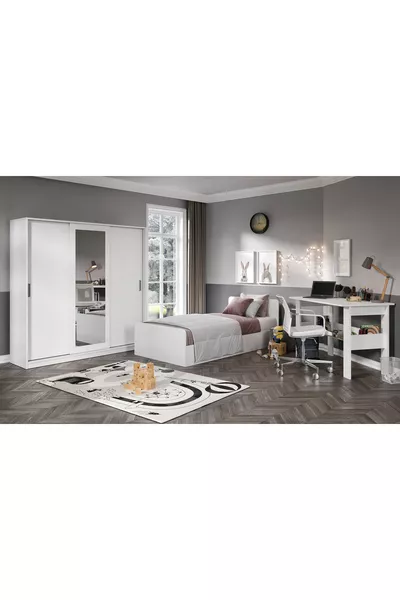 3-Piece Single MDF Youth Bedroom Set