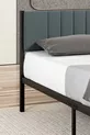 Lit en métal Lotus couleur anthracite, options de taille