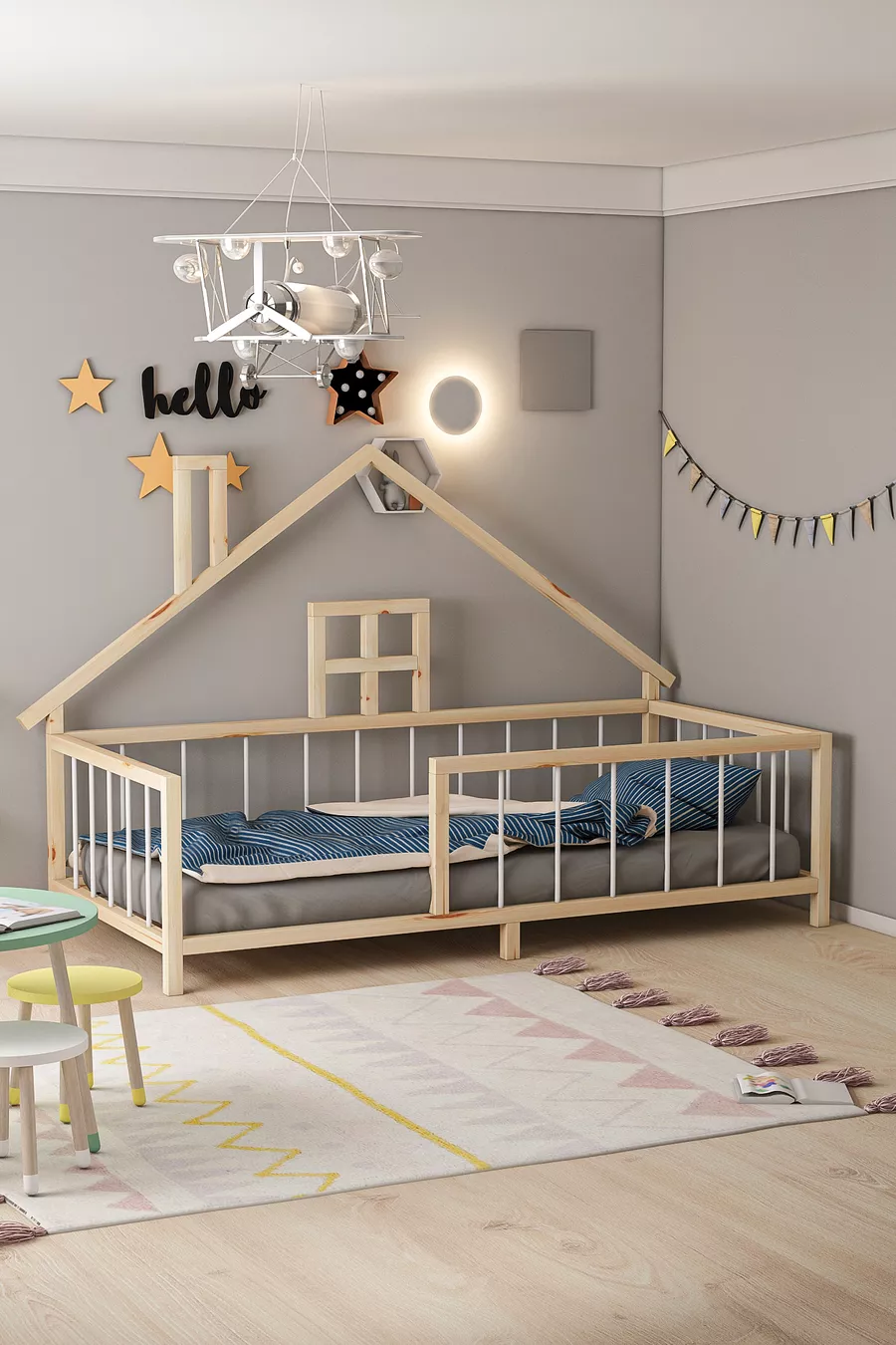 Lit avec porte Montessori Barney Çam