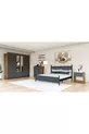 SET CAMERA DA LETTO METALA, GRIGIO ANTRACITE, 6 ANTE