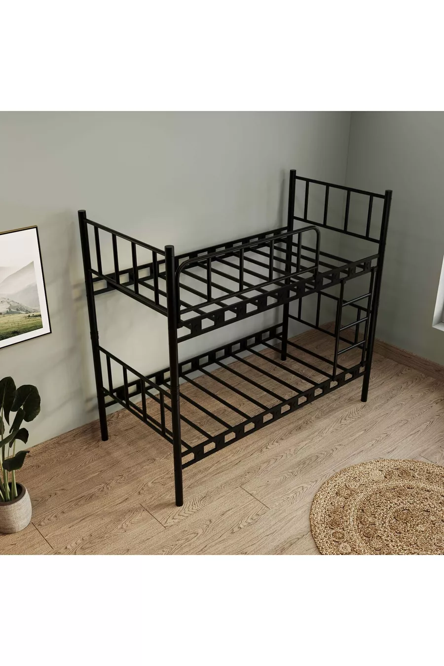 Chambre d'enfant Zambak avec lit superposé et lit métallique
