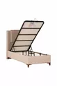 Base ortopédique avec tiroirs crème (TÊTE DE LIT ET MATELAS NON INCLUS)