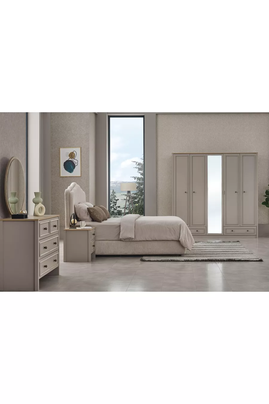 ENSEMBLE DE CHAMBRE RAVON, 5 PORTES