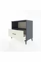 Hyperion Dresser Single Shelf Single Drawer Anthracite-Aquamarine