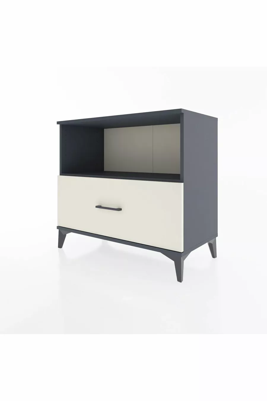 Hyperion Dresser Single Shelf Single Drawer Anthracite-Aquamarine