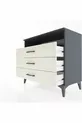 Commode Hyperion à une étagère et trois tiroirs Anthracite-Quartz