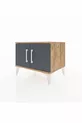 Commode Hyperion avec une étagère et 2 portes, Pin-Anthracite