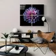 Peinture sur verre Quadro de fleurs violettes