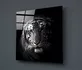 Tigre dans une peinture sur verre noir