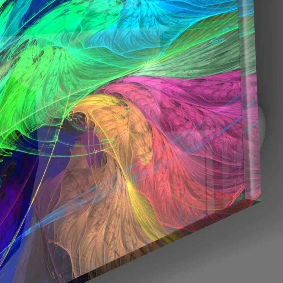 Peinture sur Verre aux Motifs Colorés