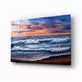 Peinture sur verre de vagues