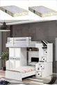Lits superposés, Lit superposé avec armoire et 2 matelas confort