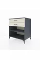Commode Kronos à une étagère et 2 tiroirs Anthracite-Pierre de Lune