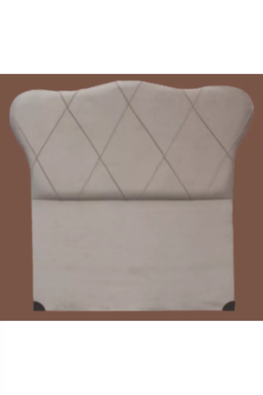 Testata Modello ALC GONDOL Cm Capitonné Baby Face Tessuto Rivestimento Crema Fatta a Mano