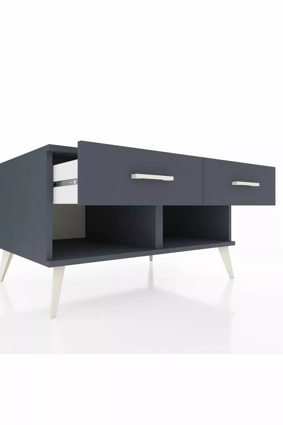 Commode Kronos 2 tiroirs Anthracite-Anthracite