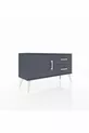 Commode Arges avec une seule étagère, 2 tiroirs et une porte, Anthracite-Anthracite