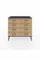 Commode Hyperion 8 tiroirs Anthracite-Anthracite/Sapin