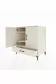 Commode Kronos avec 3 étagères, 1 tiroir et 2 portes, Pierre de Lune-Pier de Lune