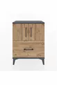 Arges Commode 2-Shelf Single Drawer 2-Door Anthracite-Pine