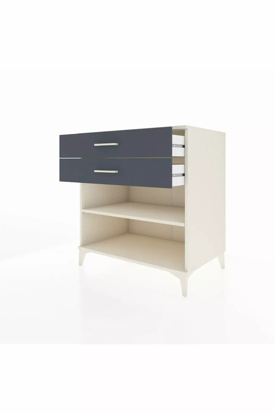 Kronos Dressoir Enkel Plank 2 Laden Agaatgrijs-Antraciet