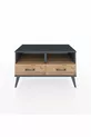 Commode Hyperion 2 étagères 2 tiroirs Anthracite-Pin