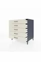 Commode Kronos 5 tiroirs Anthracite-Pierre de lune