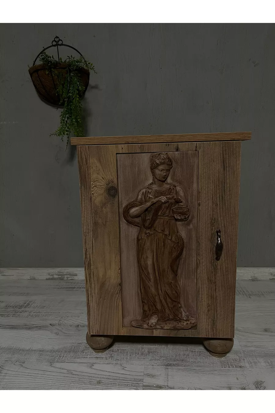 Hygieia Genezing Godin Nachtkastje Kast Rustiek Speciale Productie Beperkte Oplage