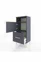 Arges Cabinet with 2 Shelves, 1 Drawer, 2 Doors, Anthracite-Anthracite