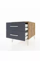 Kronos Nightstand 2-Drawer Pine-Anthracite