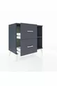 Commode Hyperion à une étagère et 2 tiroirs Anthracite-Anthracite