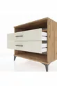 Kronos Kommode Ein Regal 2 Schubladen Kiefer-Marmor