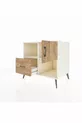 Commode Kronos 2 étagères avec un tiroir et une porte seule Pierre de lune-Pin