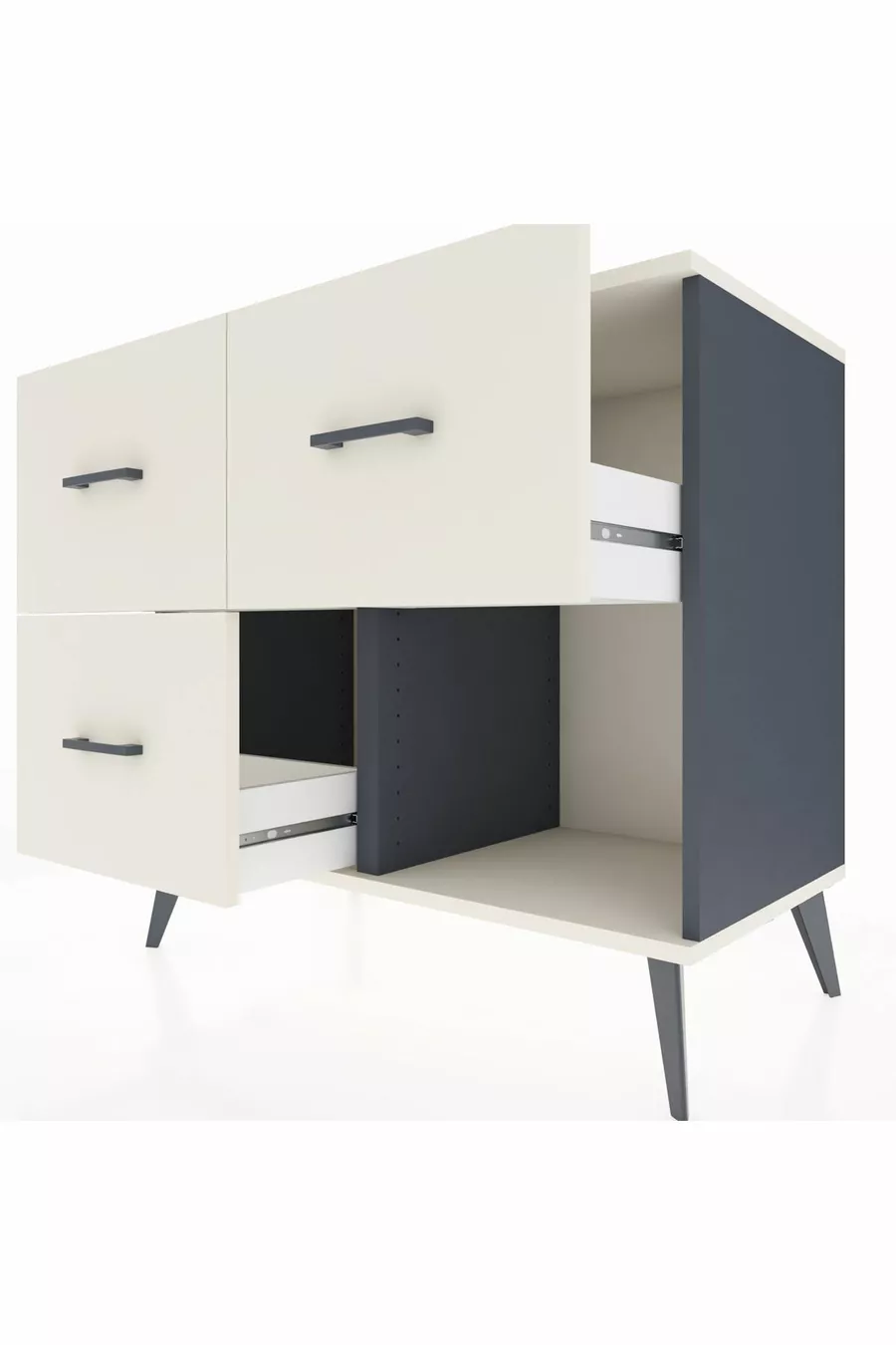 Hyperion Dresser 3 Drawers Anthracite-Slate