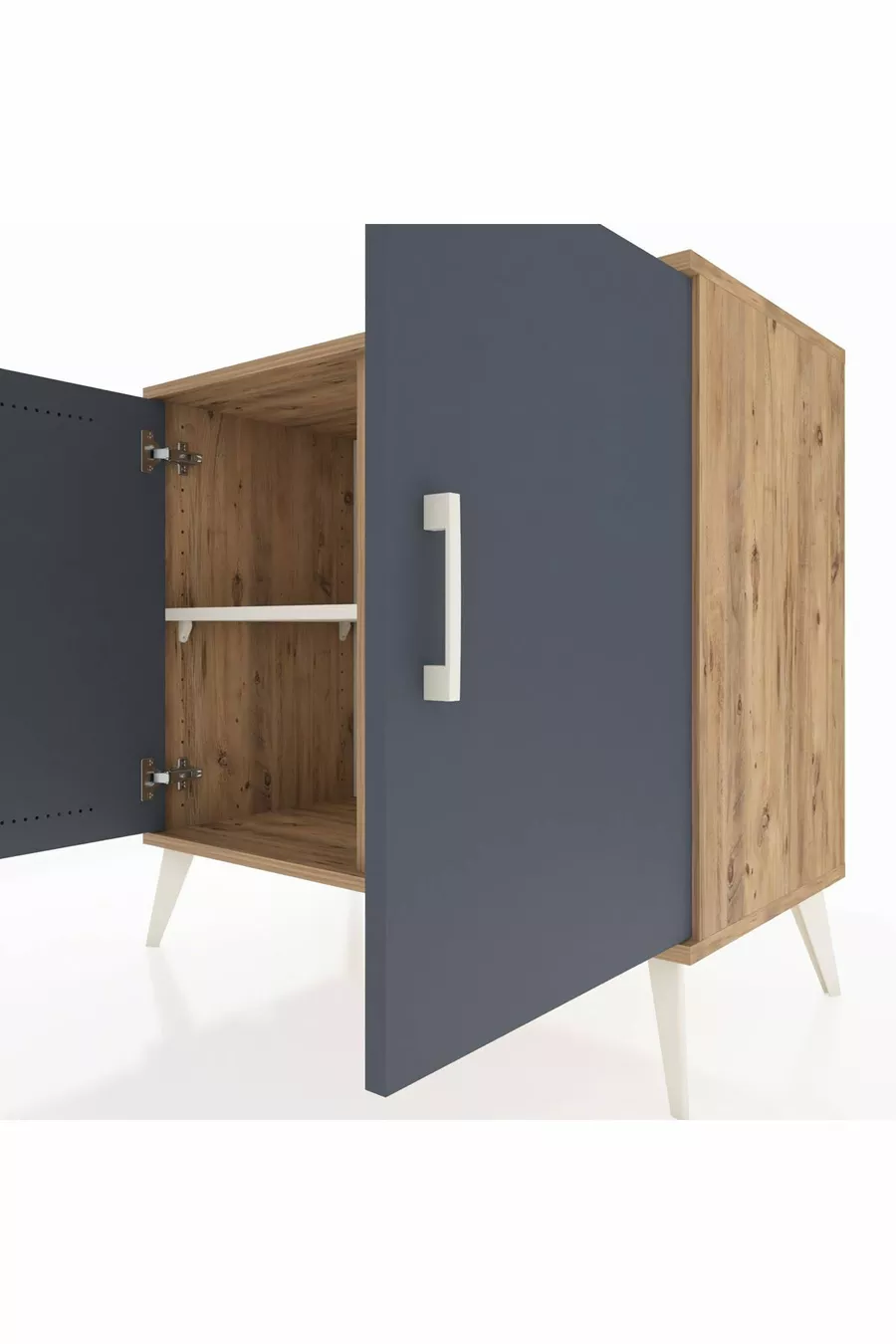 Hyperion Dressoir 2 Planken 2 Deuren Den-Antraciet/Zandsteen