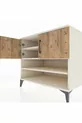 Commode Kronos 3 étagères 2 portes Pierre de lune-Pin