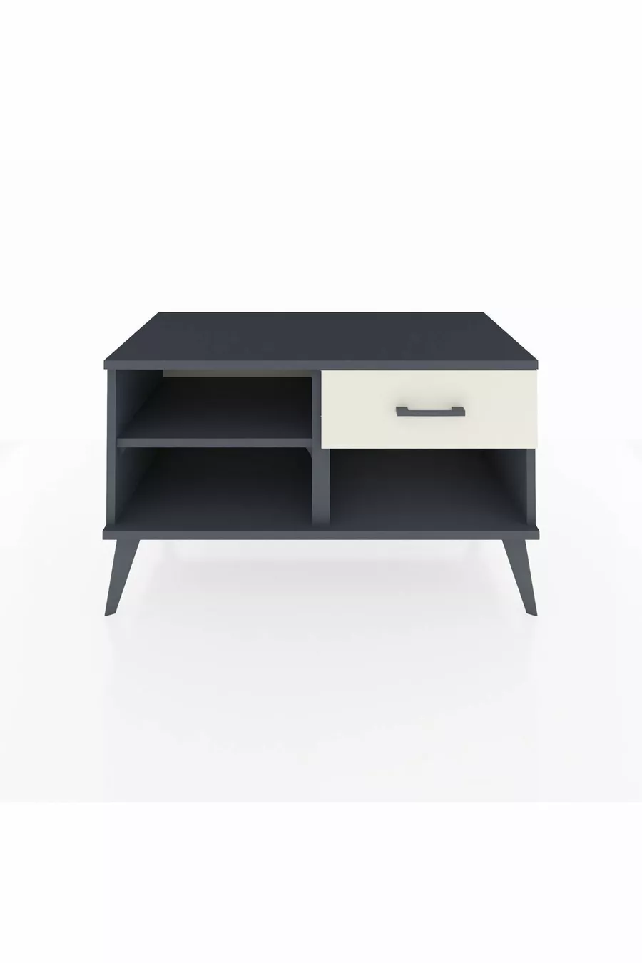 Hyperion Dressoir Enkel Plank Enkel Lade Antraciet-Antraciet/Marmer